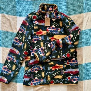 SOLD Patagonia Salmon Energy Men’s lightweight Synchilla Snap-T pullover